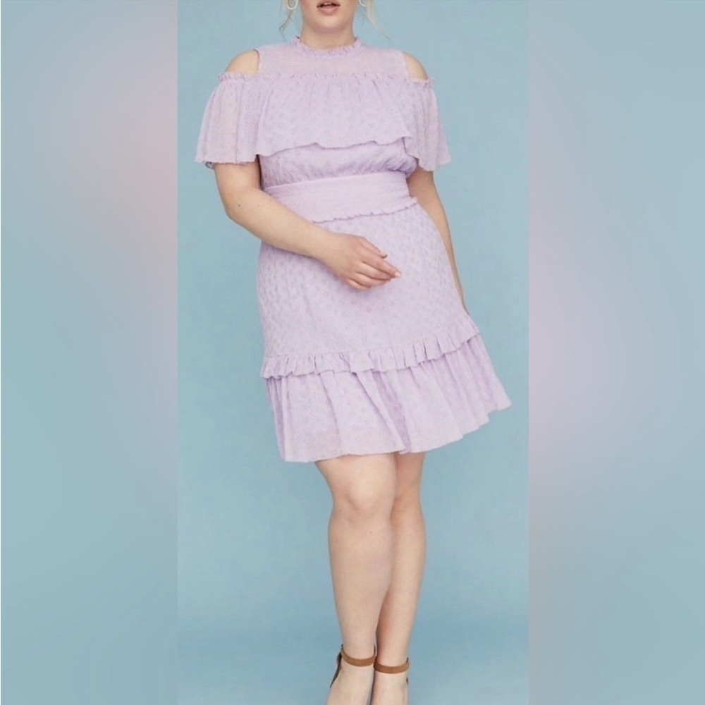 Lane Bryant Lavender Off-Shoulder Dress EUC